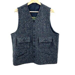 Ireland by John hanly & Co pure new wool tweed waistcoat vest hipster 44R men